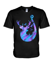 Duck Deer and Hook V-Neck T-Shirt tile