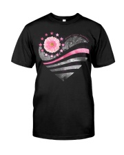 Breast cancer heart Classic T-Shirt front