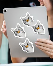 Butterfly and cat Sticker - 4 pack (Vertical) aos-sticker-4-pack-vertical-lifestyle-front-11