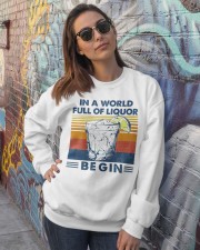In a world full of liquor be gin Crewneck Sweatshirt lifestyle-unisex-sweatshirt-front-3