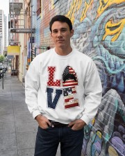 Love America Crewneck Sweatshirt lifestyle-unisex-sweatshirt-front-2