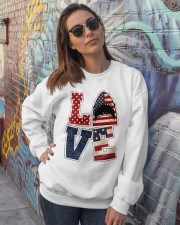 Love America Crewneck Sweatshirt lifestyle-unisex-sweatshirt-front-3