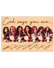 God says you are 17x11 Poster front