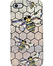 Queen Bee Stained Glass Pattern Print Phone Case i-phone-8-case