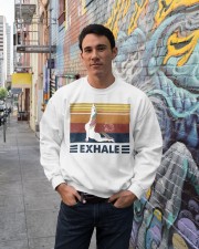 Exhale Crewneck Sweatshirt lifestyle-unisex-sweatshirt-front-2