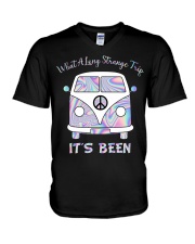 What a long strange trip V-Neck T-Shirt tile