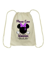 Mouse ears and warrior kind of girl Drawstring Bag tile
