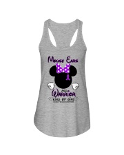 Mouse ears and warrior kind of girl Ladies Flowy Tank tile