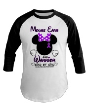 Mouse ears and warrior kind of girl Baseball Tee tile
