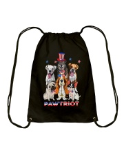 Pawtriot Independence day Drawstring Bag tile