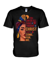 African V-Neck T-Shirt tile