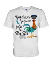 Bus driver life got me feelin like hei hei V-Neck T-Shirt tile