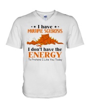 I have multiple sclerosis V-Neck T-Shirt tile
