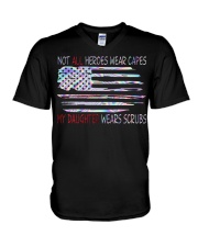 Not all heroes wear capes V-Neck T-Shirt tile