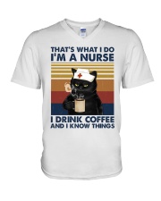 That's what I do V-Neck T-Shirt tile