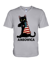 Ameowica Independence day V-Neck T-Shirt tile