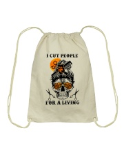 I cut people for a living Drawstring Bag tile