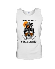 I cut people for a living Unisex Tank tile