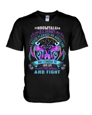 Fibromyalgia is a journey V-Neck T-Shirt tile