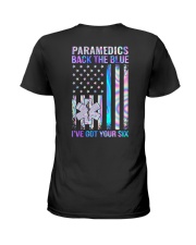 Paramedics back the blue Ladies T-Shirt back