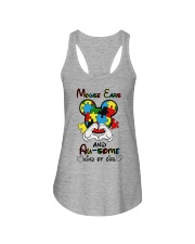 Mouse ears and au-some kind of girl Ladies Flowy Tank tile