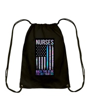 Nurse back the blue Drawstring Bag tile