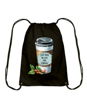 Can't mask my love for coffee Drawstring Bag tile
