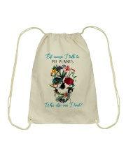 Of course I talk to my plants Drawstring Bag tile