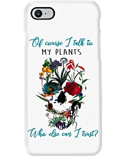 Of course I talk to my plants Phone Case tile