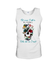 Of course I talk to my plants Unisex Tank tile