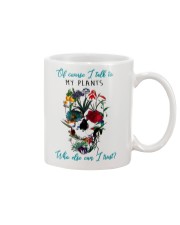 Of course I talk to my plants Mug tile
