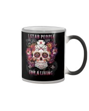 I stab people for a living Color Changing Mug tile