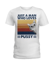 Just a man who loves Ladies T-Shirt tile