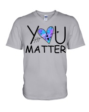 You matter V-Neck T-Shirt tile