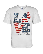 Love America V-Neck T-Shirt tile