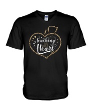 Teaching is a work of heart V-Neck T-Shirt tile