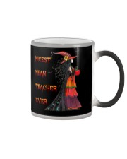 Nicest mean teacher ever Color Changing Mug tile