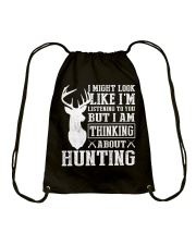 I might look like I'm listening Drawstring Bag tile