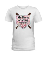 My home is calling I must go Ladies T-Shirt tile