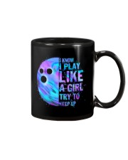 I know I play like a girl Mug tile