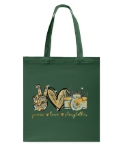 Peace love storyteller Tote Bag tile