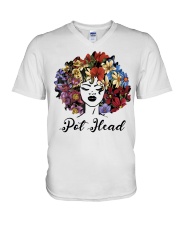 Pot head V-Neck T-Shirt tile