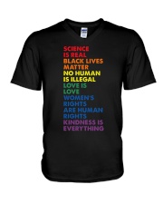 Science is real V-Neck T-Shirt tile