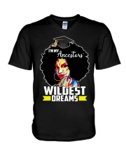 I'm my ancestors' wildest dreams V-Neck T-Shirt tile
