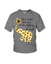 In a world where you can be anything be kind Youth T-Shirt tile