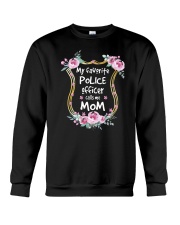 My favorite police officer calls me mom Crewneck Sweatshirt tile