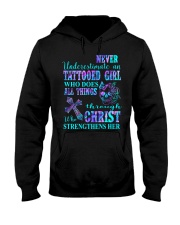 Never underestimate an tattooed girl Hooded Sweatshirt tile