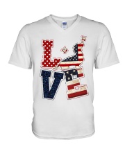 Love America V-Neck T-Shirt tile
