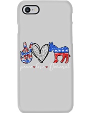 Peace love Democrat Phone Case tile