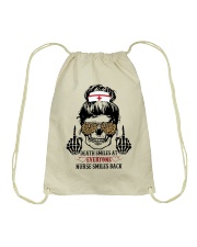Death smiles at everyone Drawstring Bag tile